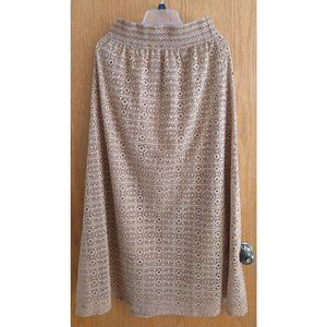 Lined crochet maxi skirt